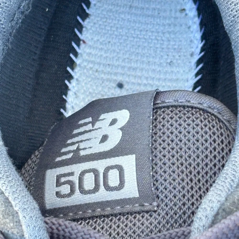 New Balance Men's Dark Gray Suede Sneakers with light gray 'N' Logo - Picture 6 of 8